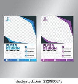 Business brochure vector design. book cover maker. A4 Flayer template