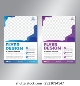 Business brochure vector design. book cover maker. A4 Flayer template