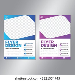 Business brochure vector design. book cover maker. A4 Flayer template