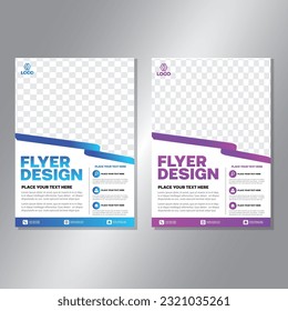 Business brochure vector design. book cover maker. A4 Flayer template