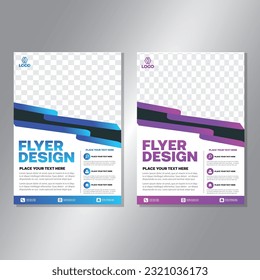 Business brochure vector design. book cover maker. A4 Flayer template