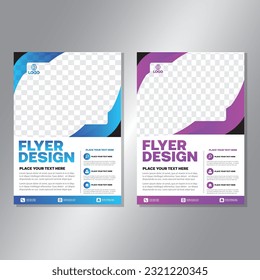 Business brochure vector design. book cover maker. A4 Flayer template