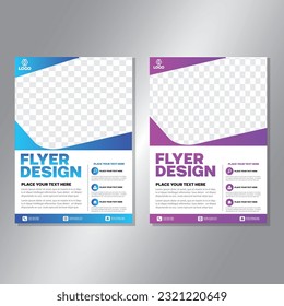 Business brochure vector design. book cover maker. A4 Flayer template