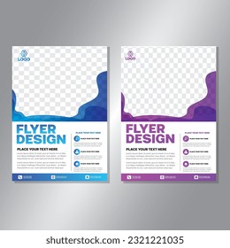 Business brochure vector design. book cover maker. A4 Flayer template