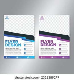 Business brochure vector design. book cover maker. A4 Flayer template