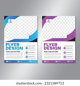 Business brochure vector design. book cover maker. A4 Flayer template