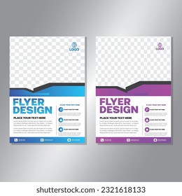 Business brochure vector design. book cover maker. A4 Flayer template