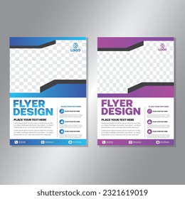 Business brochure vector design. book cover maker. A4 Flayer template