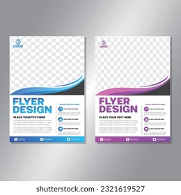 Business brochure vector design. book cover maker. A4 Flayer template