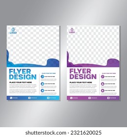 Business brochure vector design. book cover maker. A4 Flayer template