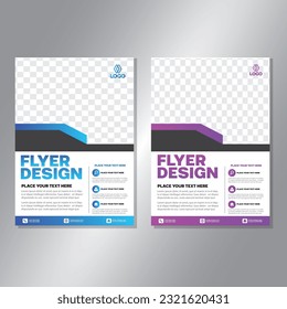 Business brochure vector design. book cover maker. A4 Flayer template