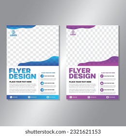 Business brochure vector design. book cover maker. A4 Flayer template