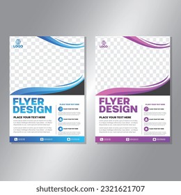 Business brochure vector design. book cover maker. A4 Flayer template