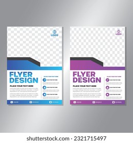 Business brochure vector design. book cover maker. A4 Flayer template