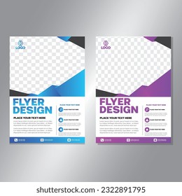 Business brochure vector design. book cover maker. A4 Flayer template