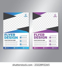 Business brochure vector design. book cover maker. A4 Flayer template