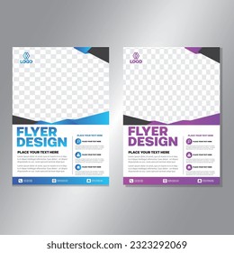 Business brochure vector design. book cover maker. A4 Flayer template