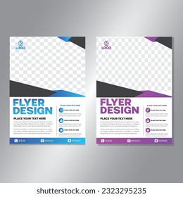 Business brochure vector design. book cover maker. A4 Flayer template