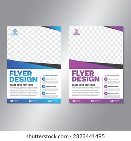 Business brochure vector design. book cover maker. A4 Flayer template