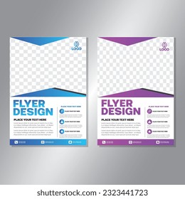 Business brochure vector design. book cover maker. A4 Flayer template