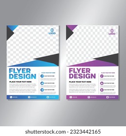 Business brochure vector design. book cover maker. A4 Flayer template