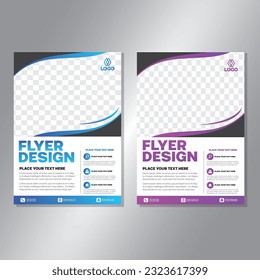 Business brochure vector design. book cover maker. A4 Flayer template