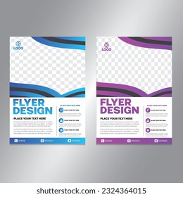 Business brochure vector design. book cover maker. A4 Flayer template