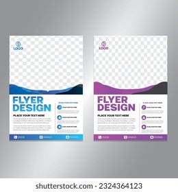 Business brochure vector design. book cover maker. A4 Flayer template