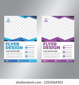 Business brochure vector design. book cover maker. A4 Flayer template