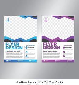 Business brochure vector design. book cover maker. A4 Flayer template