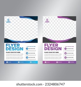 Business brochure vector design. book cover maker. A4 Flayer template