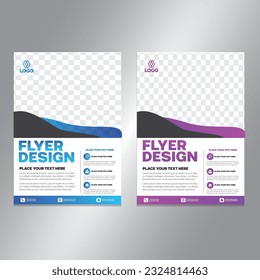 Business brochure vector design. book cover maker. A4 Flayer template