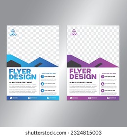 Business brochure vector design. book cover maker. A4 Flayer template