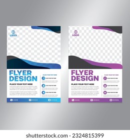 Business brochure vector design. book cover maker. A4 Flayer template