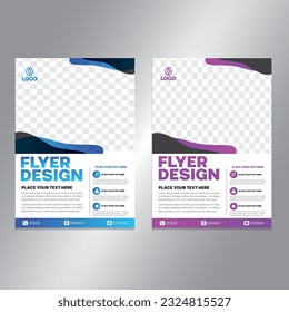 Business brochure vector design. book cover maker. A4 Flayer template