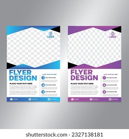 Business brochure vector design. book cover maker. A4 Flayer template