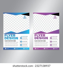 Business brochure vector design. book cover maker. A4 Flayer template