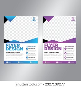 Business brochure vector design. book cover maker. A4 Flayer template