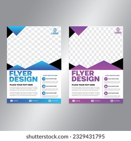 Business brochure vector design. book cover maker. A4 Flayer template