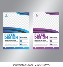 Business brochure vector design. book cover maker. A4 Flayer template