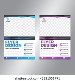 Business brochure vector design. book cover maker. A4 Flayer template