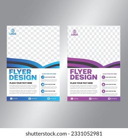 Business brochure vector design. book cover maker. A4 Flayer template