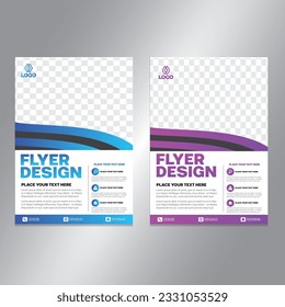 Business brochure vector design. book cover maker. A4 Flayer template