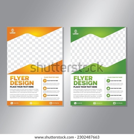 Business brochure vector design. book cover maker. A4 Flayer template