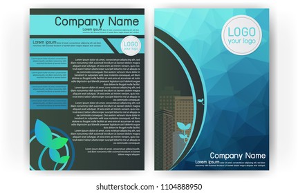 Business Brochure vector ,flyers design template in size a4 , company profile card for Promote and advertising, and cityscape vector in elements background with space for text and photo.