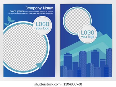 Business Brochure vector ,flyers design template in size a4 , company profile card for Promote and advertising, and cityscape vector in elements background with space for text and photo.