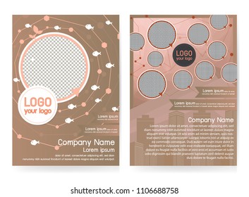 Business Brochure vector ,flyers design template in size a4 , company profile card for Promote and advertising, and cityscape vector in elements background with space for text and photo.