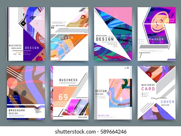Business brochure vector set