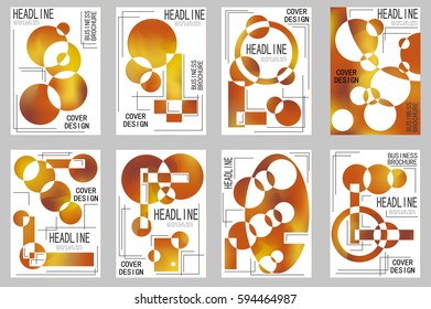 Business brochure vector set