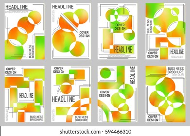 Business brochure vector set